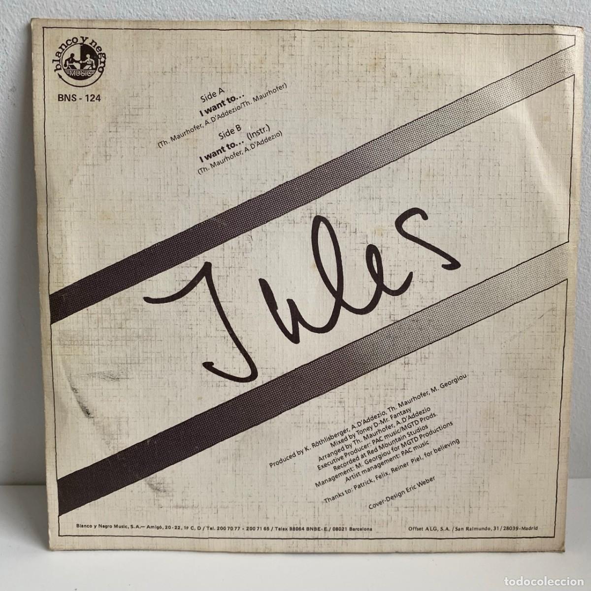 Discos de vinilo: Jules - I Want To... (7, Single, Promo) - Foto 2