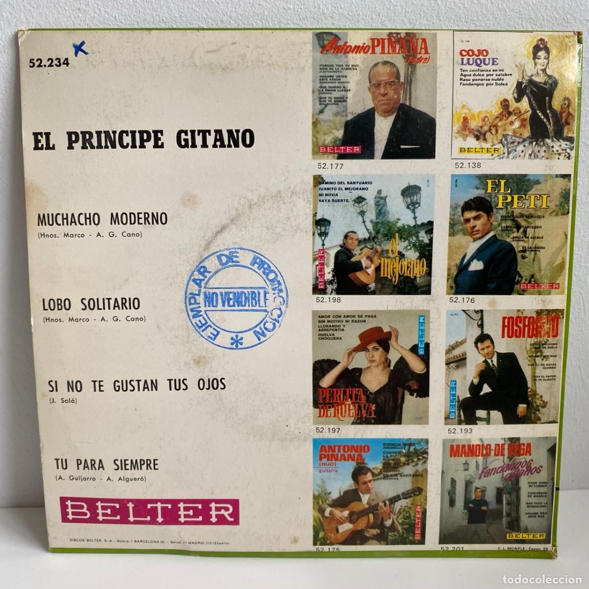 Discos de vinilo: El Pr&iacute;ncipe Gitano - Muchacho Moderno (7, EP) - Foto 2