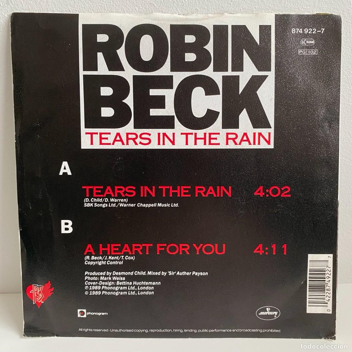 Discos de vinilo: Robin Beck - Tears In The Rain (7, Single) - Foto 2
