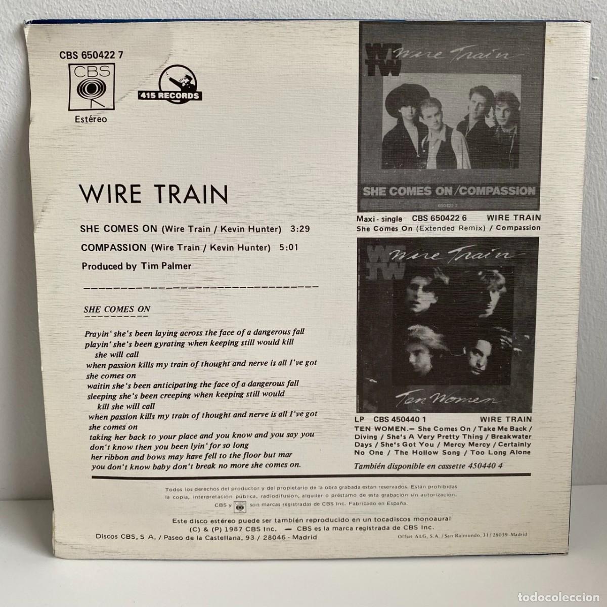 Discos de vinilo: Wire Train - She Comes On (7, Promo) - Foto 2