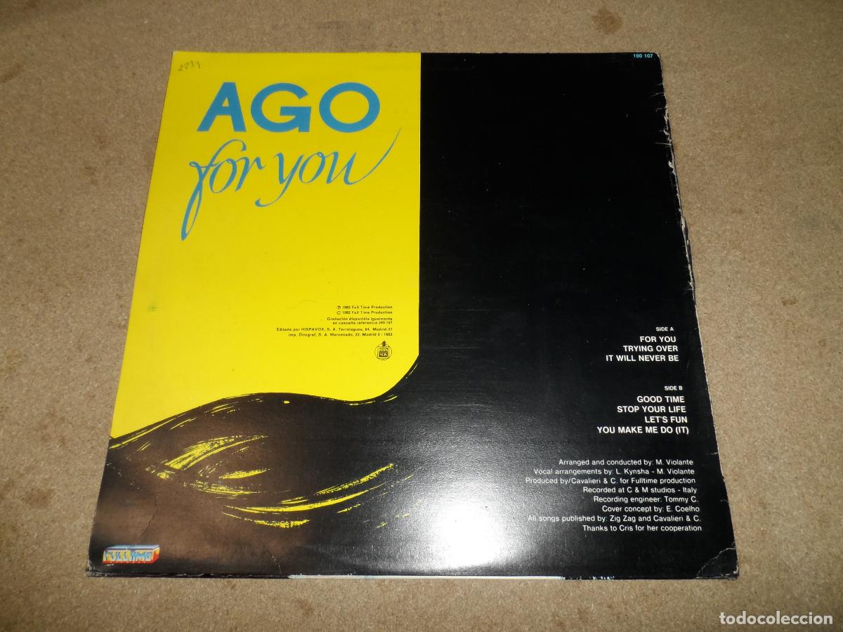 Discos de vinilo: Ago &lrm;&ndash; For You (SPAIN 1983) - Foto 2