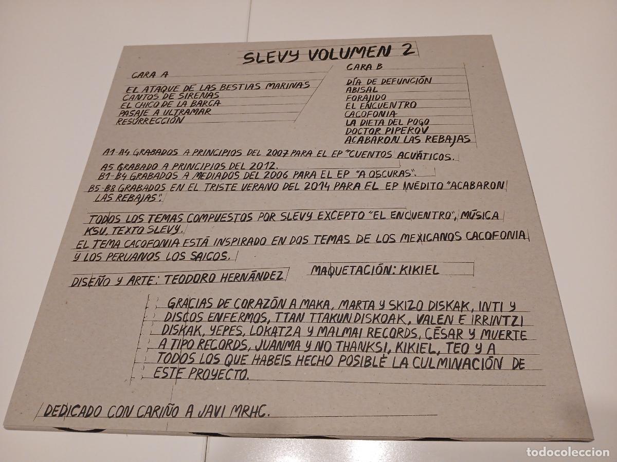 Discos de vinilo: SLEVY -VOL. 2- (2020) LP DISCO VINILO - Foto 2