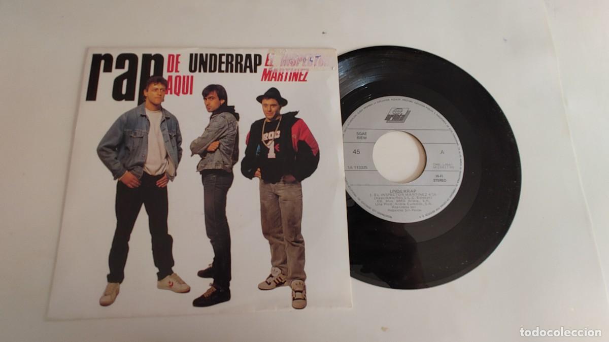 Discos de vinilo: UNDERRAP-SINGLE EL INSPECTOR MARTINES-MISMA CARA - Foto 1