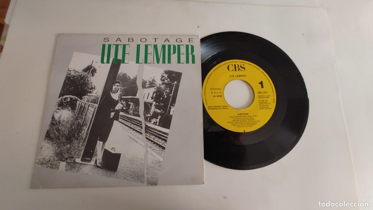 Discos de vinilo: UTE LEMPER-SINGLE SABOTAGE-PROMO UNA CARA