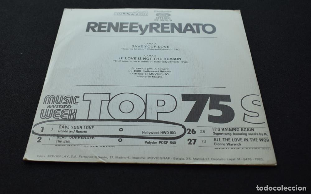 Discos de vinilo: Ren&eacute;e Y Renato &lrm;&ndash; Guarda Tu Amor - SINGLE 1983 - Foto 3