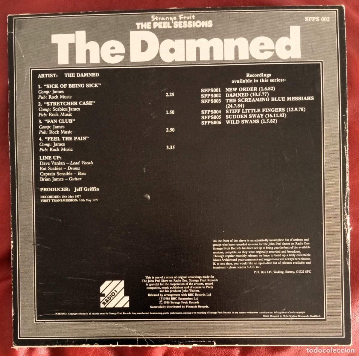 Discos de vinilo: THE DAMNED - THE PEEL SESSIONS 12&rdquo; - Foto 2