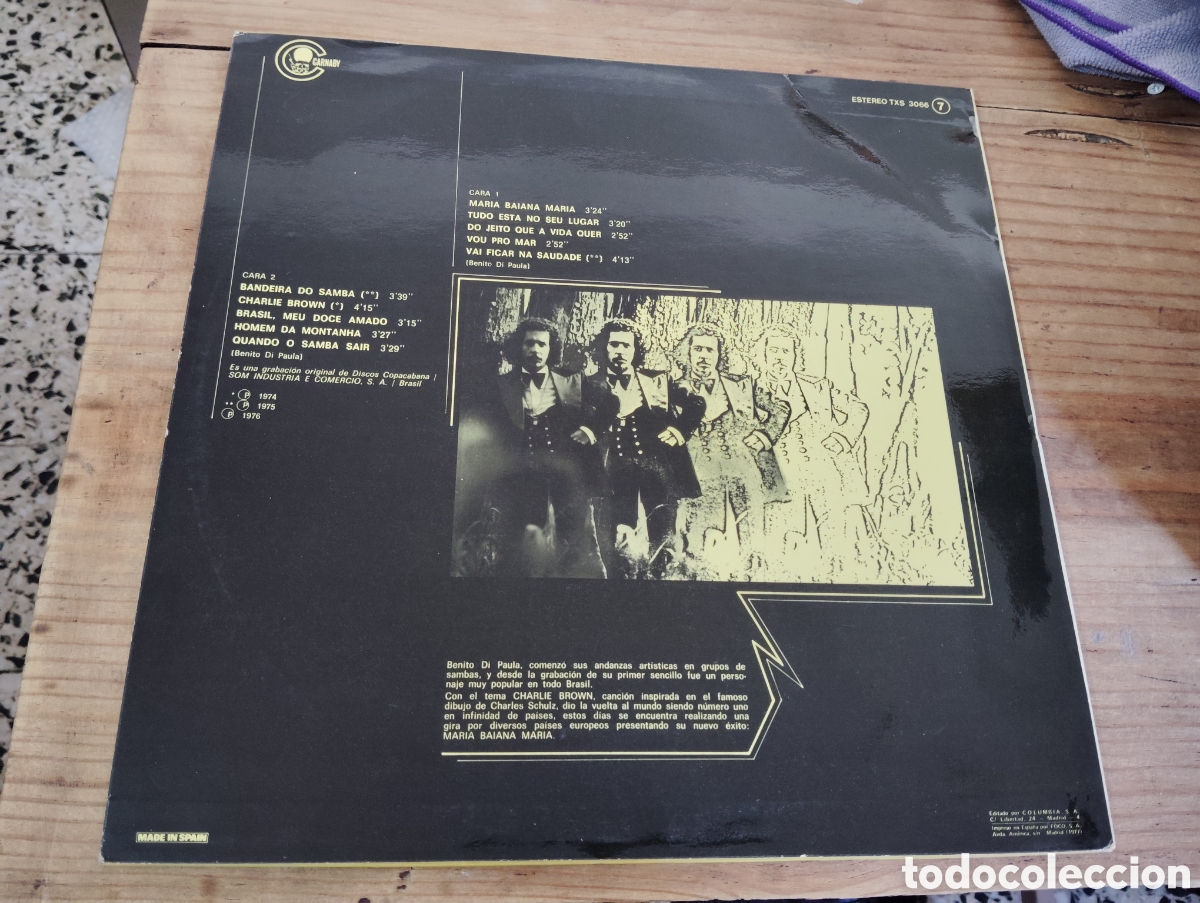 Discos de vinilo: BENITO DI PAULA - DESDE BRASIL ... 1977 - Foto 2