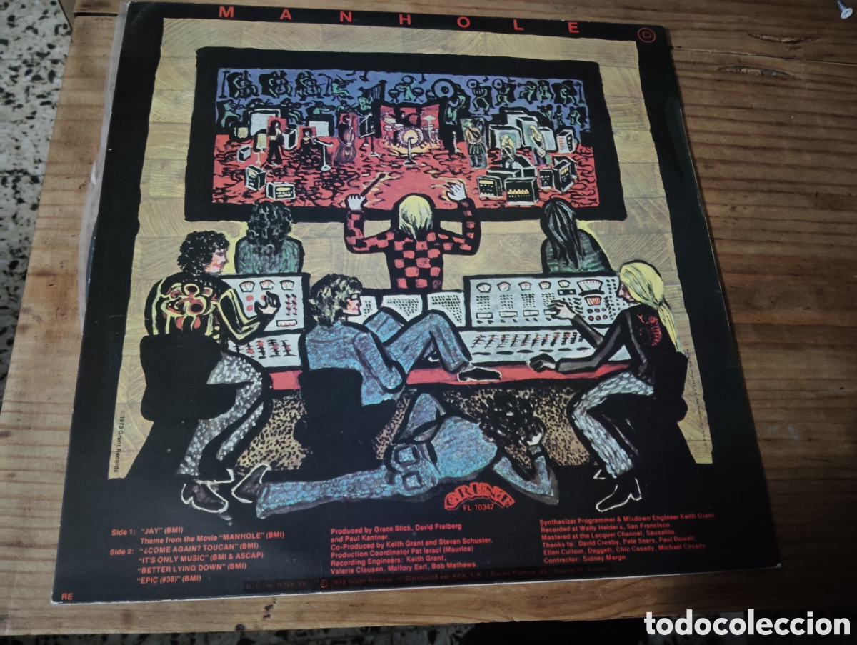 Discos de vinilo: GRACE SLICK - MANHOLE , 1973 - Foto 2