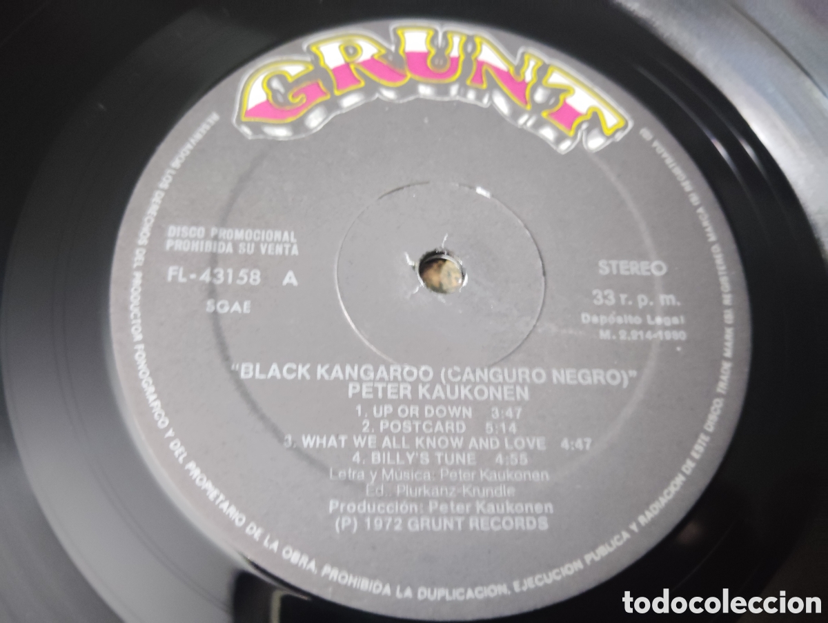 Discos de vinilo: PETER KAUKONEN - BLACK KANGAROO , 1973 - Foto 3