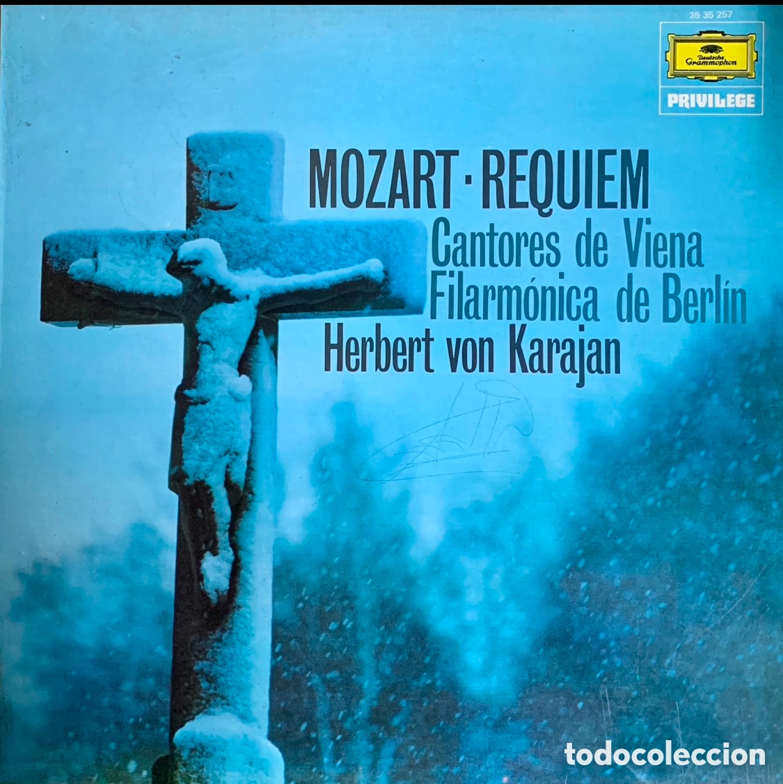 Discos de vinilo: Disco Vinilo LP. Mozart. &ldquo;R&eacute;quiem&rdquo;. 1985.