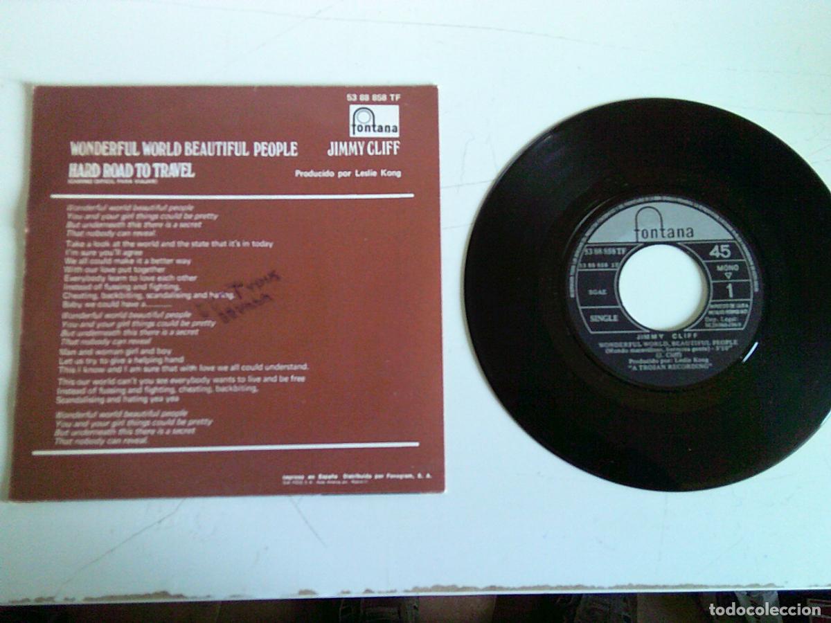 Discos de vinilo: SINGLE JIMMY CLIFF WONDER FAL WORLD - Foto 2