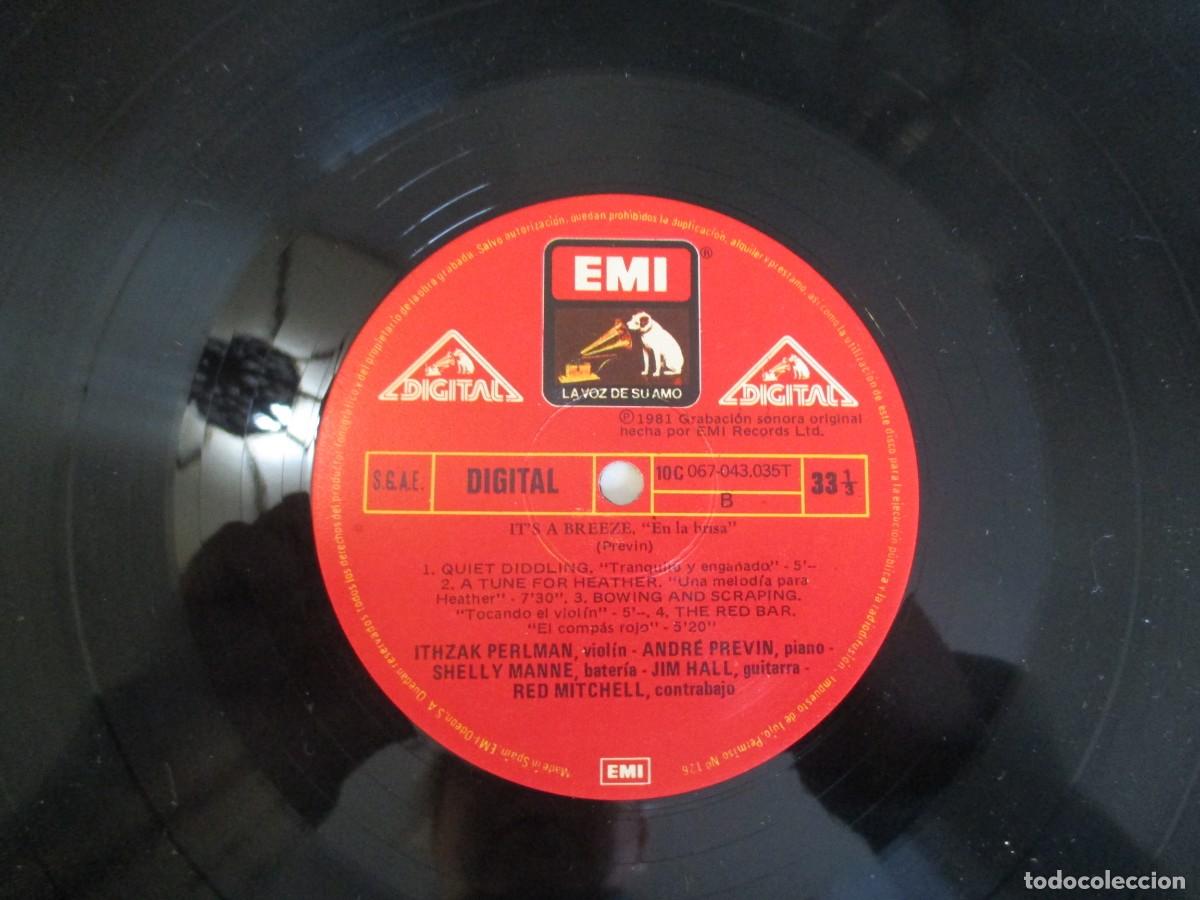 Discos de vinilo: PERLMAN - PREVIN It&acute;s a breeze Z189 - Foto 3