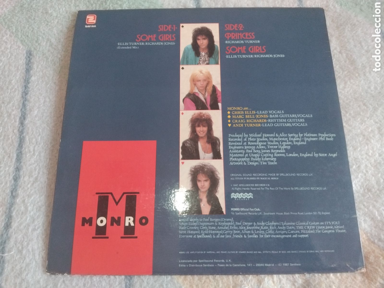 Discos de vinilo: MONRO Lote (vinilo) Heavy Metal ,LP y Max y single. - Foto 6
