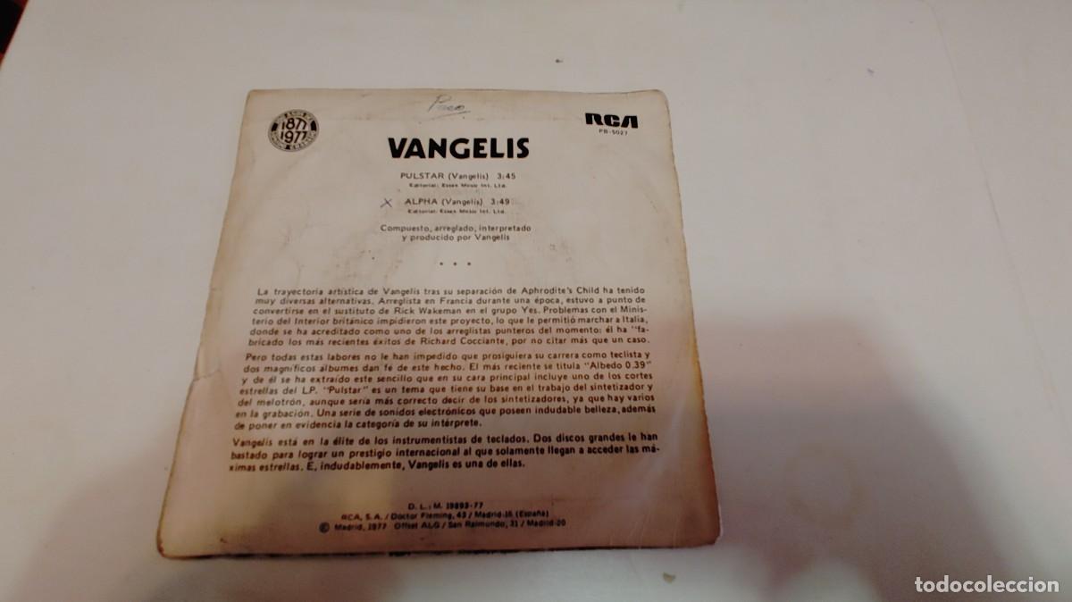 Discos de vinilo: VANGELIS-SINGLE PULSTAR-PORT.REGULAR - Foto 2