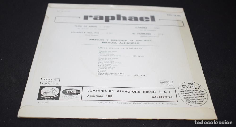 Discos de vinilo: RAPHAEL - TEMA DE AMOR - EP DE 1967 - Foto 3