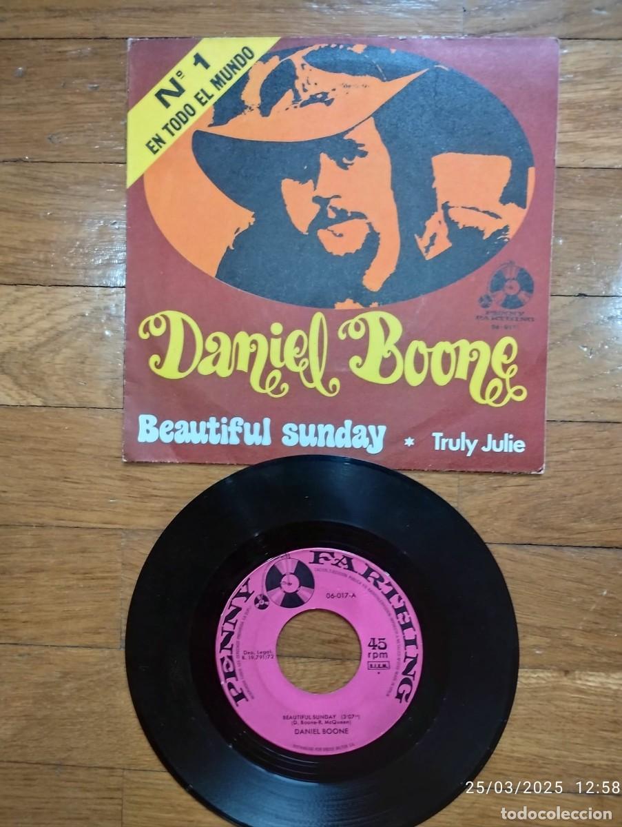 Discos de vinilo: SINGLE - DANIEL BOONE - BEAUTIFUL SUNDAY - 1972 - Foto 1