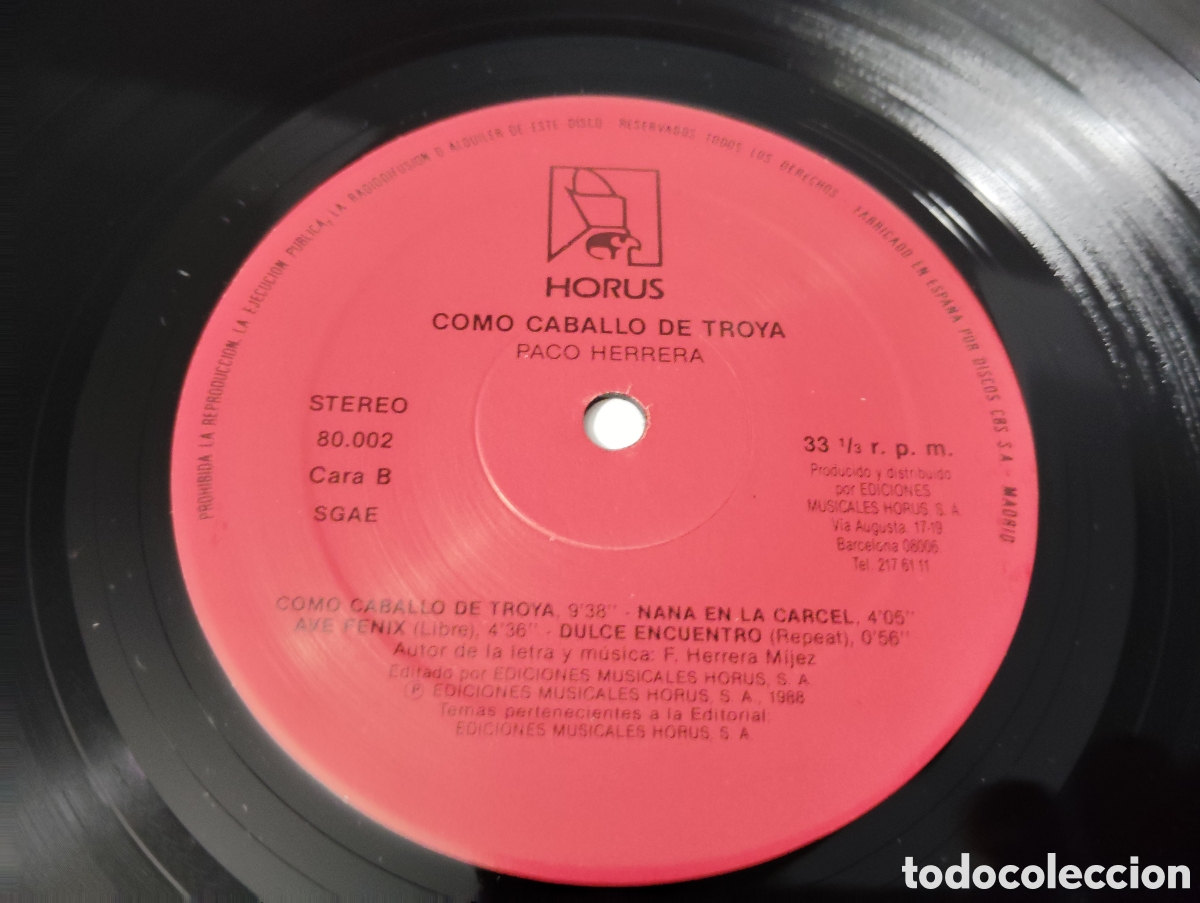 Discos de vinilo: PACO HERRERA - COMO CABALLO SE TROYA , 1988 - Foto 4