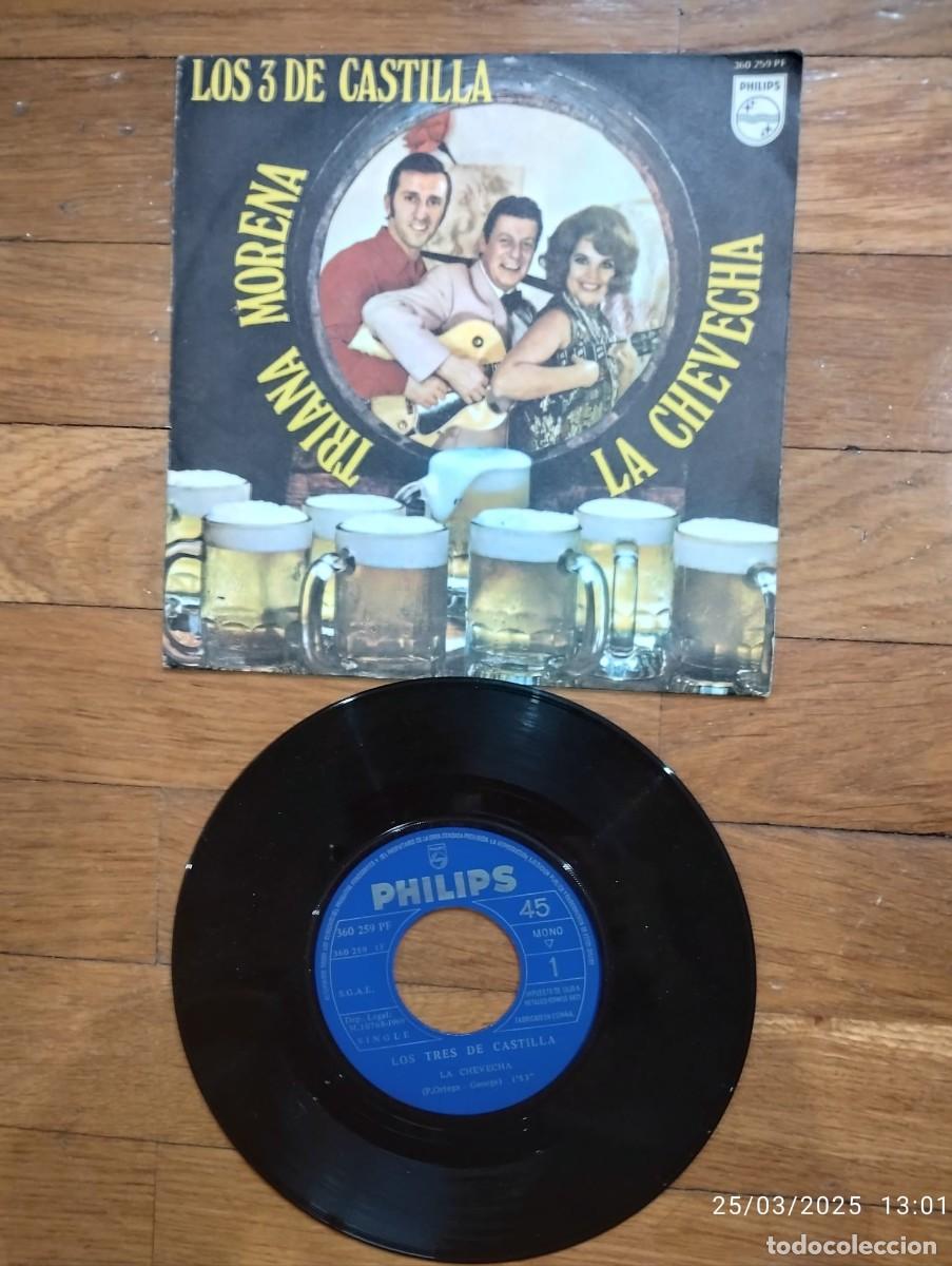 Discos de vinilo: SINGLE - LOS TRES DE CASTILLA - LA CHEVECHA - 1969 - Foto 1