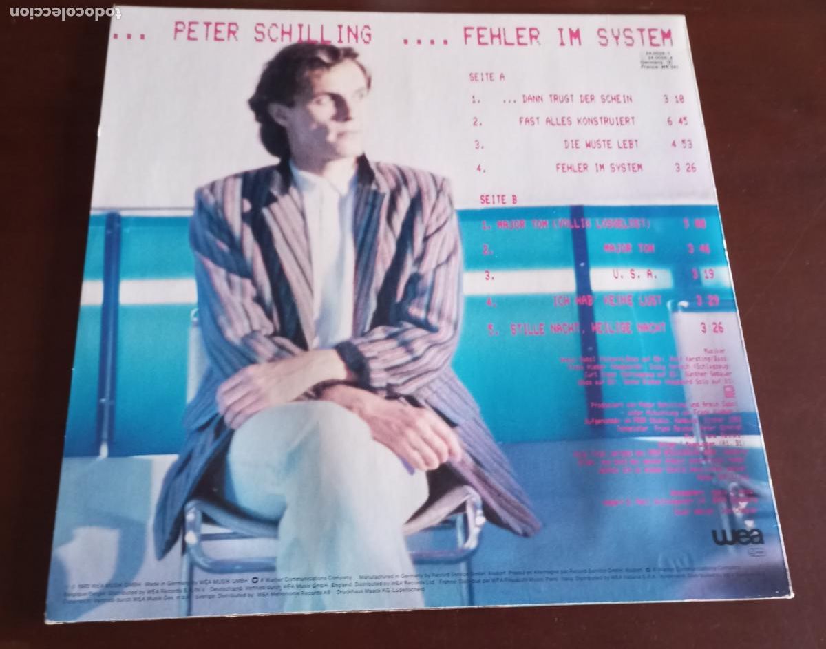 Discos de vinilo: PETER SCHILLING - FEHLER IM SYSTEM - LP - 1982 - Foto 3