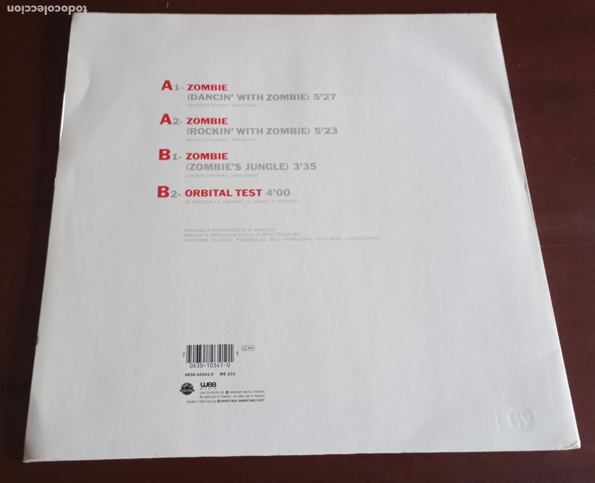 Discos de vinilo: A.D.A.M FEAT.AMY - ZOMBIE DANCE VERSION - MAXI SINGLE.12 - 1995 - Foto 2