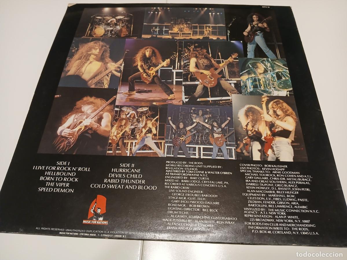 Discos de vinilo: THE RODS -LIVE- (1983) LP DISCO VINILO - Foto 3