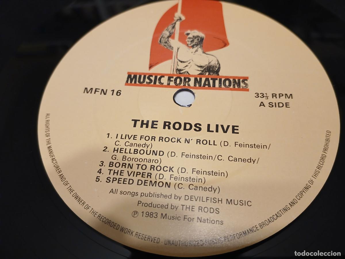 Discos de vinilo: THE RODS -LIVE- (1983) LP DISCO VINILO - Foto 7