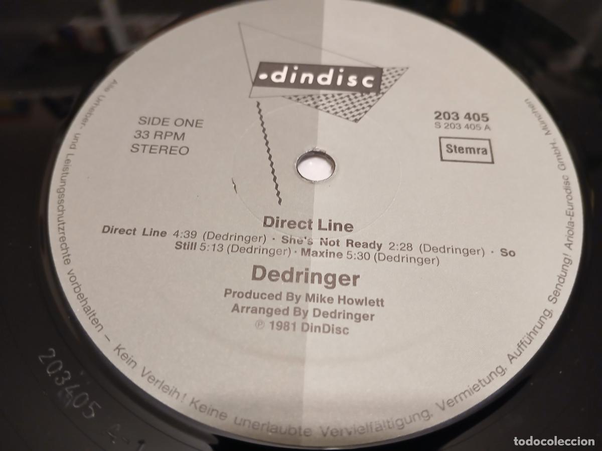 Discos de vinilo: DEDRINGER -DIRECT LINE- (1981) LP DISCO VINILO - Foto 6