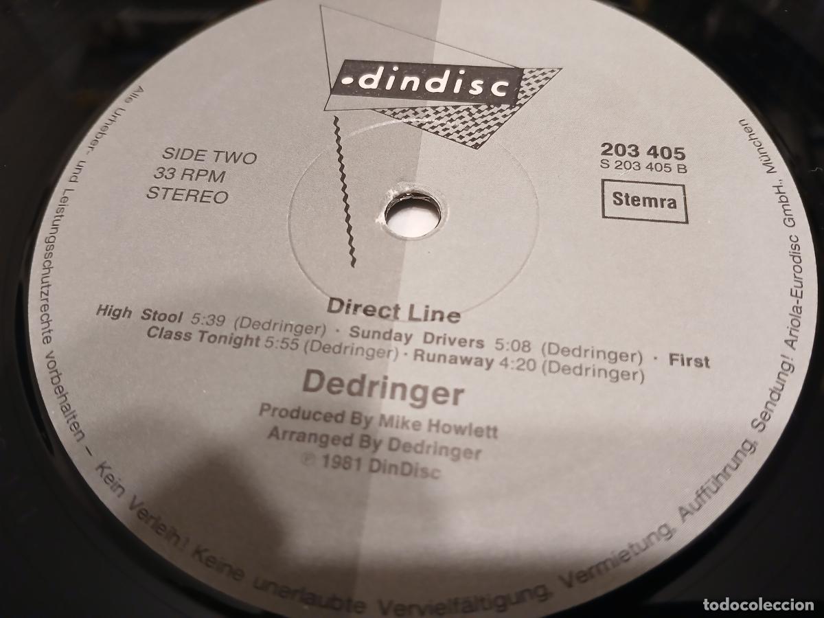 Discos de vinilo: DEDRINGER -DIRECT LINE- (1981) LP DISCO VINILO - Foto 7