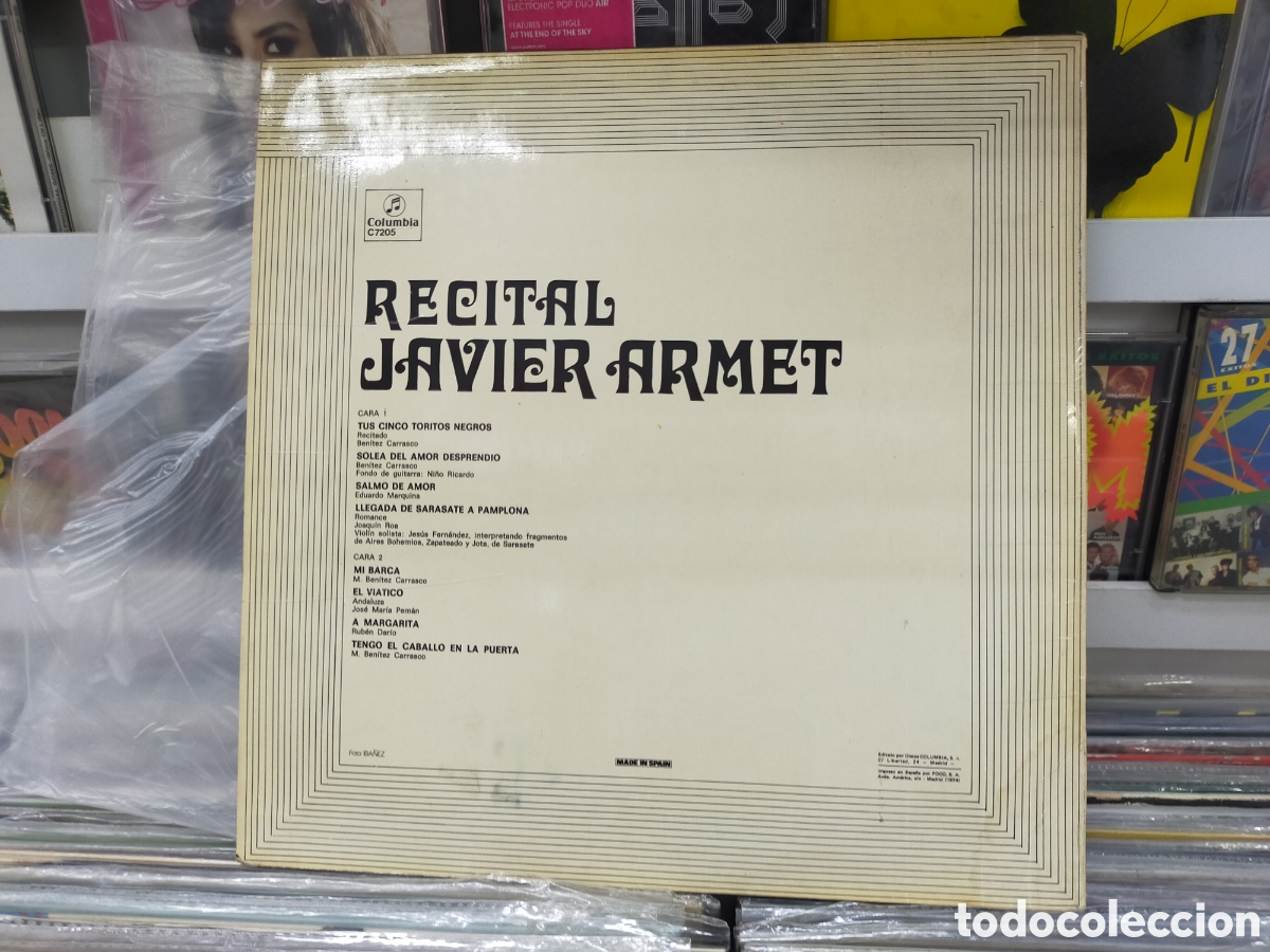 Discos de vinilo: Javier armet lp recital 1974 - Foto 2