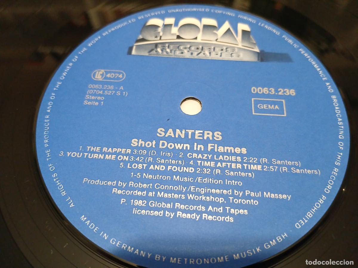 Discos de vinilo: SANTERS -SHOT DOWN IN FLAMES- (1981) LP DISCO VINILO - Foto 3