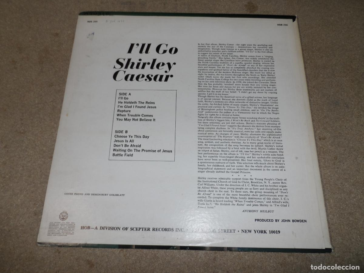 Discos de vinilo: Shirley Caesar &ndash; Ill Go (USA 1967) - Foto 2