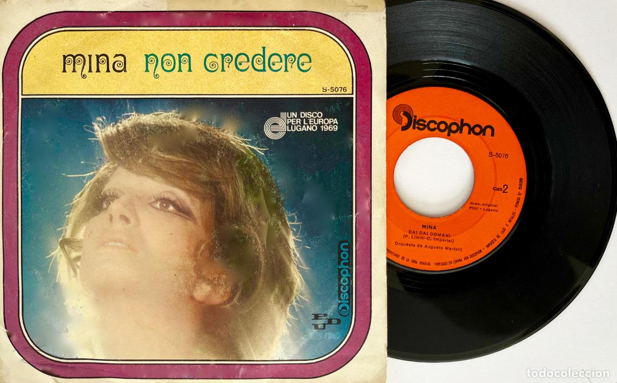 Discos de vinilo: MINA. NON CREDERE. SINGLE ORIGINAL ESPA&Ntilde;A 1969 - Foto 1
