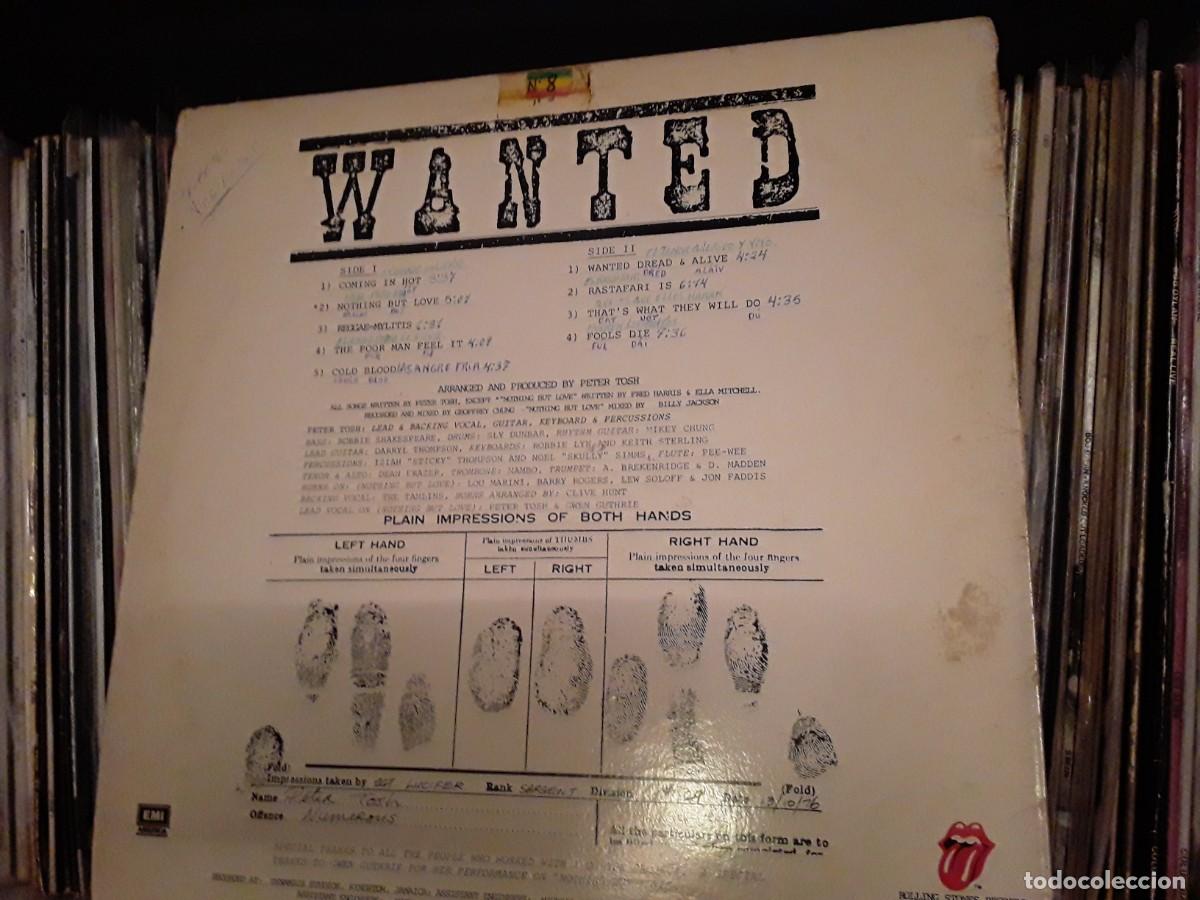 Discos de vinilo: Peter Tosh &lrm;&ndash; Wanted Dread & Alive - lp edic. usa 1981 - Foto 2