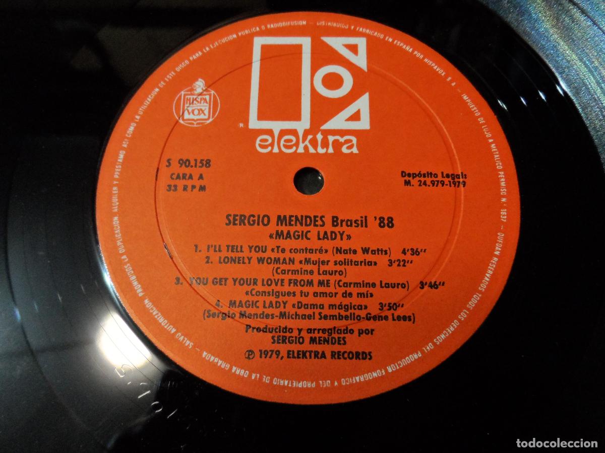 Discos de vinilo: SERGIO MENDES - MAGIC LADY (SPAIN 1979) - Foto 3