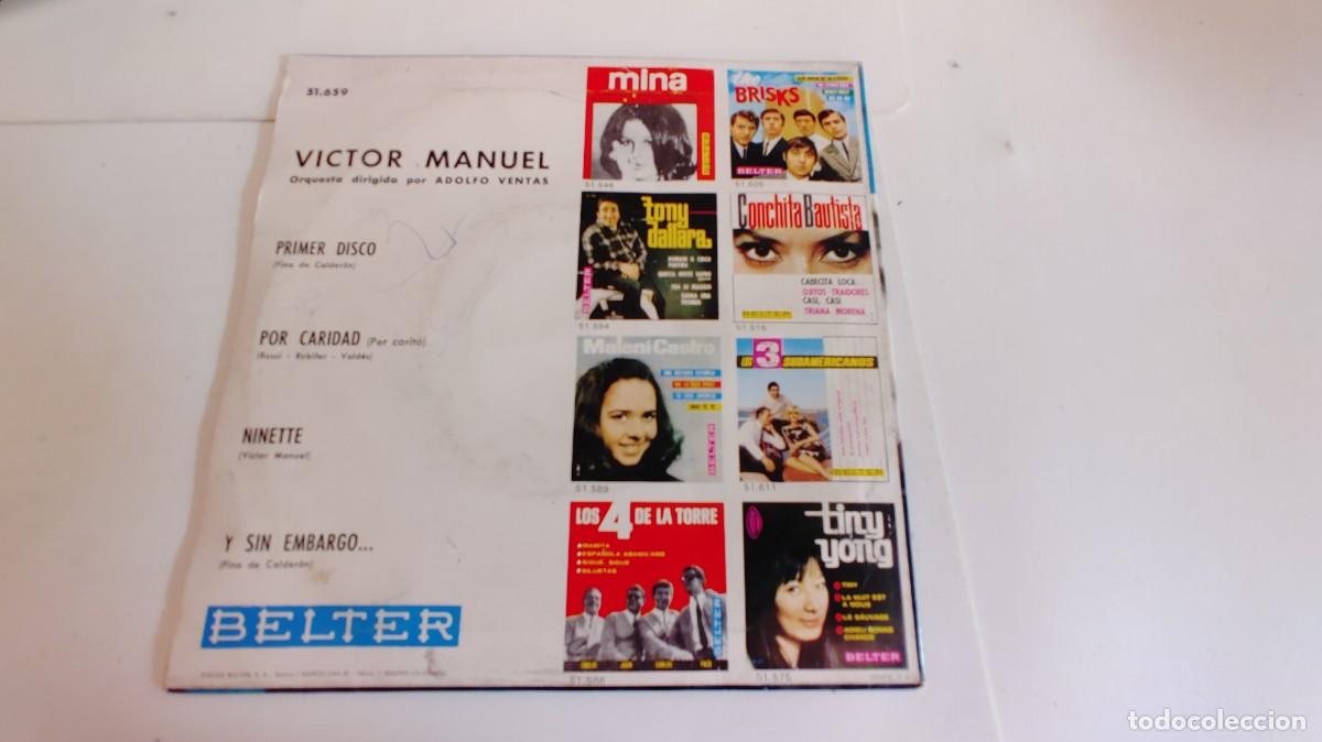 Discos de vinilo: VICTOR MANUEL-EP PRIMER DISCO +3 - Foto 2