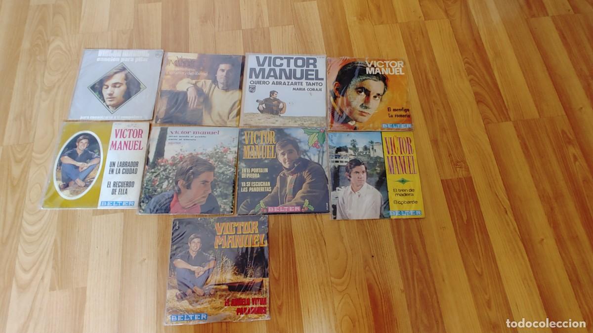 Discos de vinilo: VICTOR MANUEL-LOTE DE 9 SINGLES - Foto 1