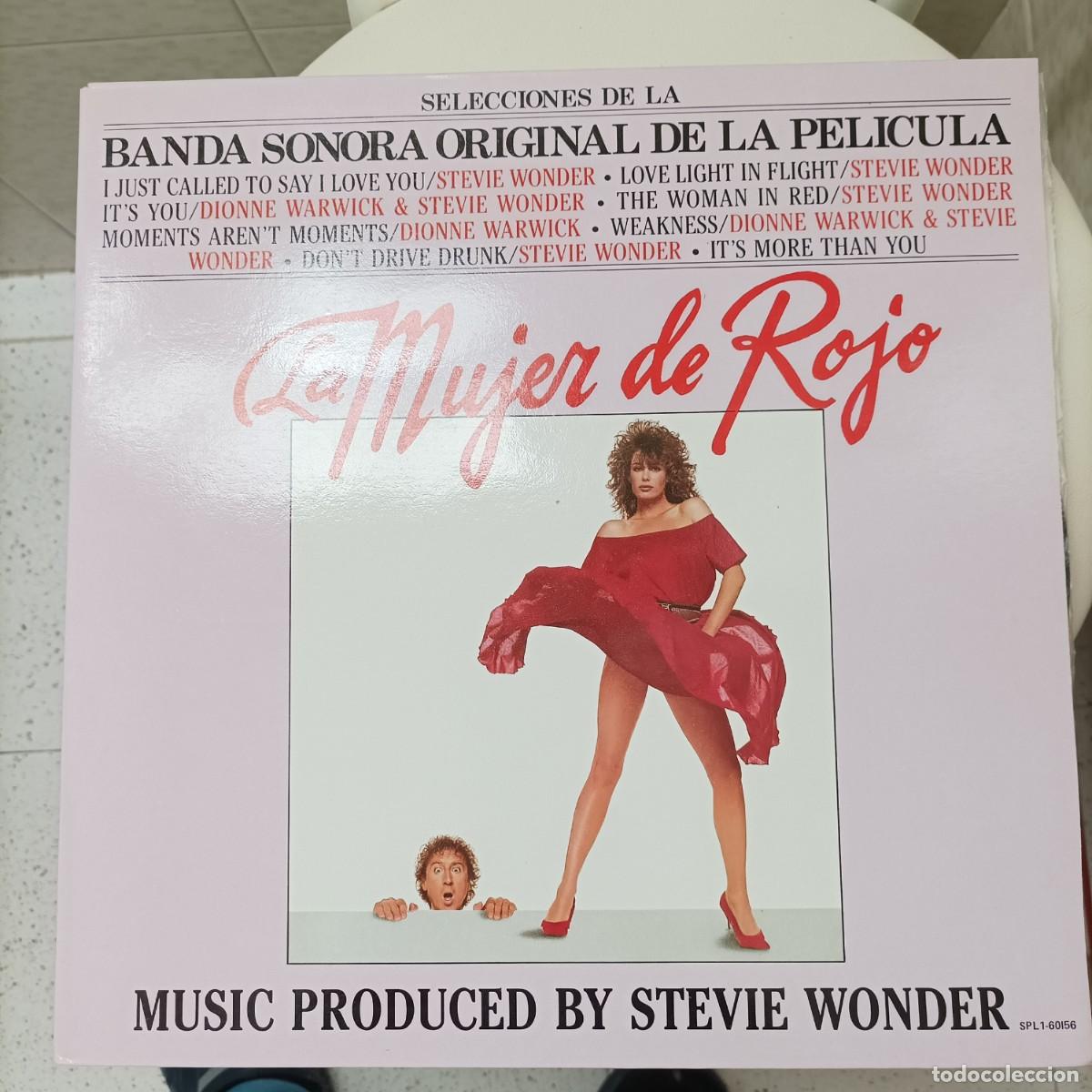 Discos de vinilo: Vinilo LP La mujer de rojo. BSO. Stevie Wonder - Foto 1