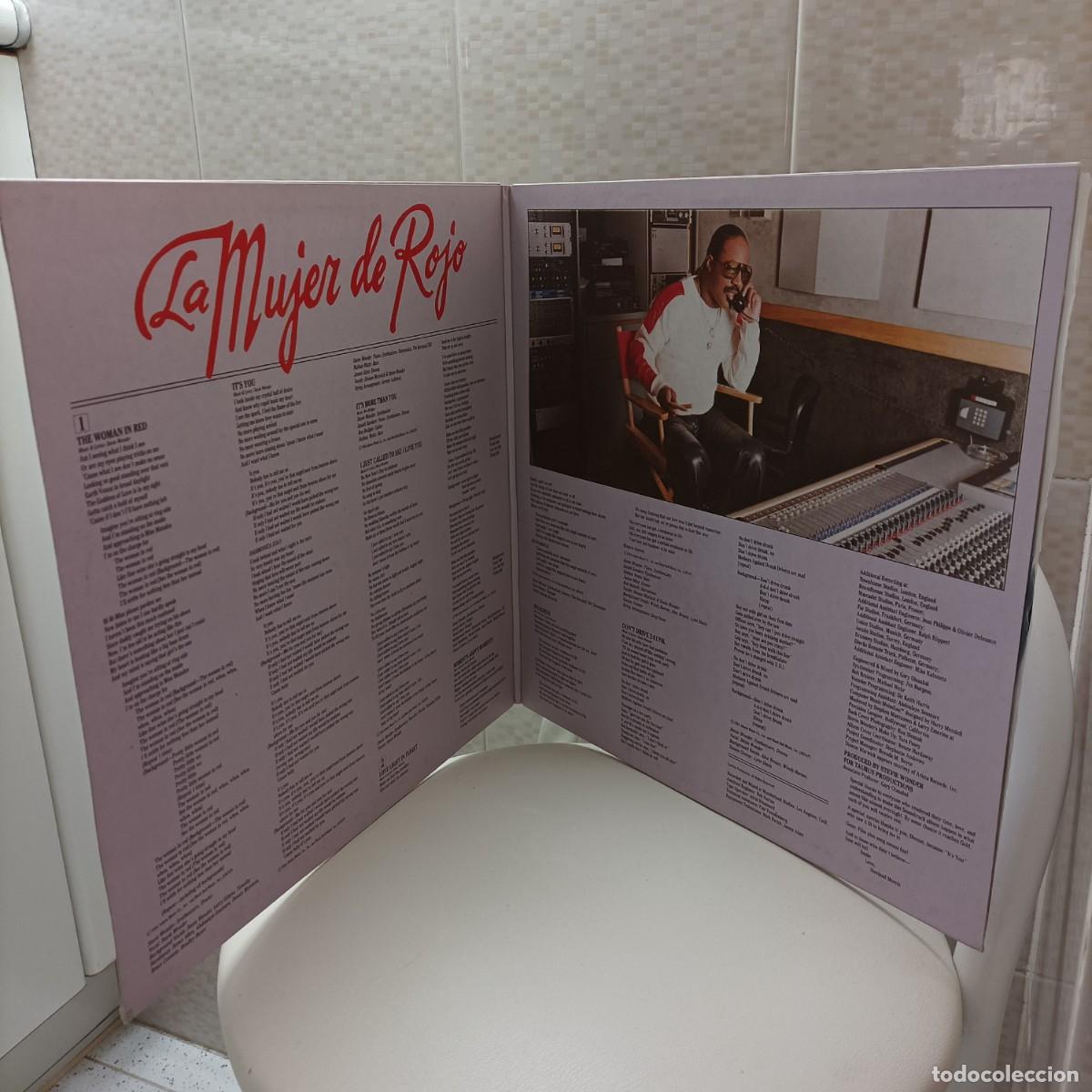 Discos de vinilo: Vinilo LP La mujer de rojo. BSO. Stevie Wonder - Foto 3