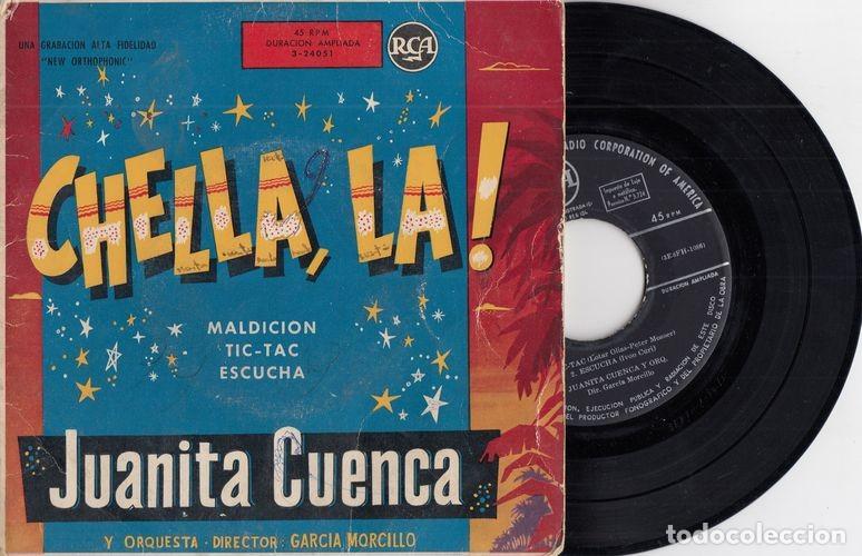 Discos de vinilo: JUANITA CUENCA CON ORQUESTA GARCIA MORCILLO - CHELLA, LA - EP DE VINILO