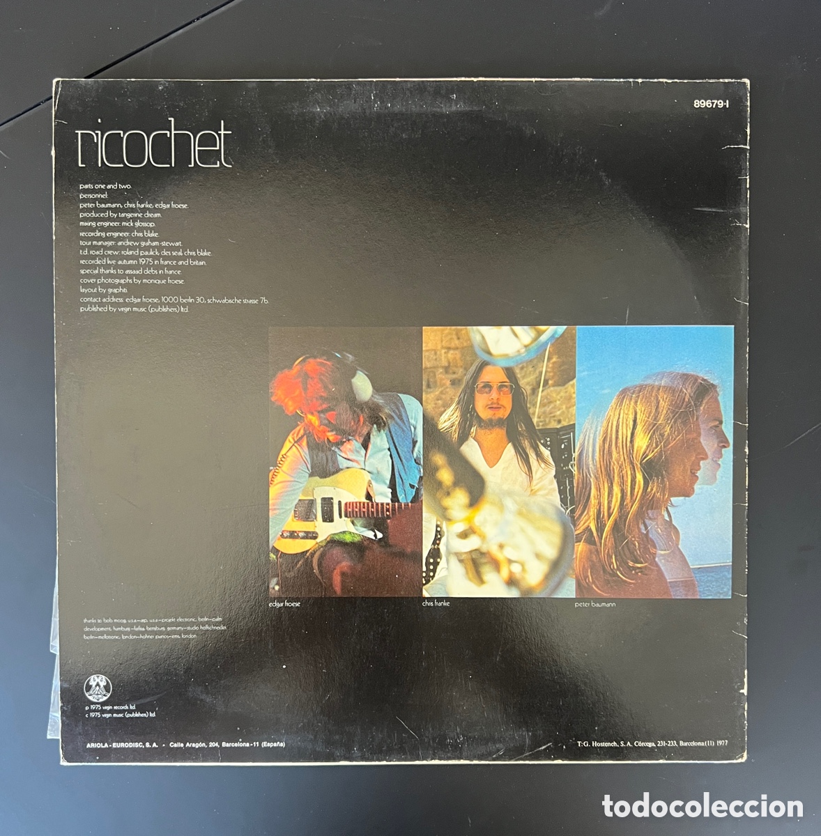 Discos de vinilo: TANGERINE DREAM - RICOCHET LP (ORIGINAL) - Foto 2