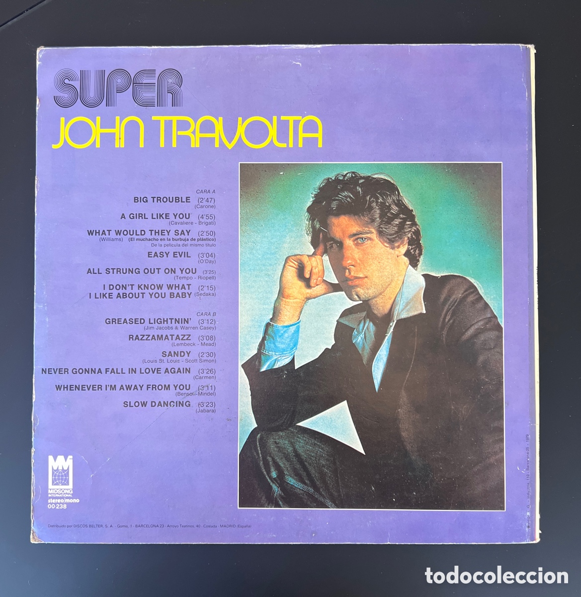 Discos de vinilo: John Travolta &ndash; Super John Travolta - LP 1979 - Foto 2