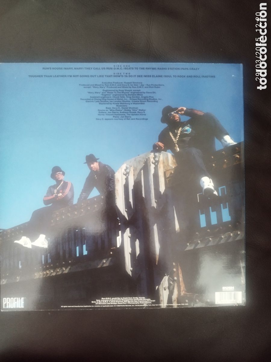 Discos de vinilo: RUN DMC - LP - TOUGUER THAN LEATHER - Foto 2