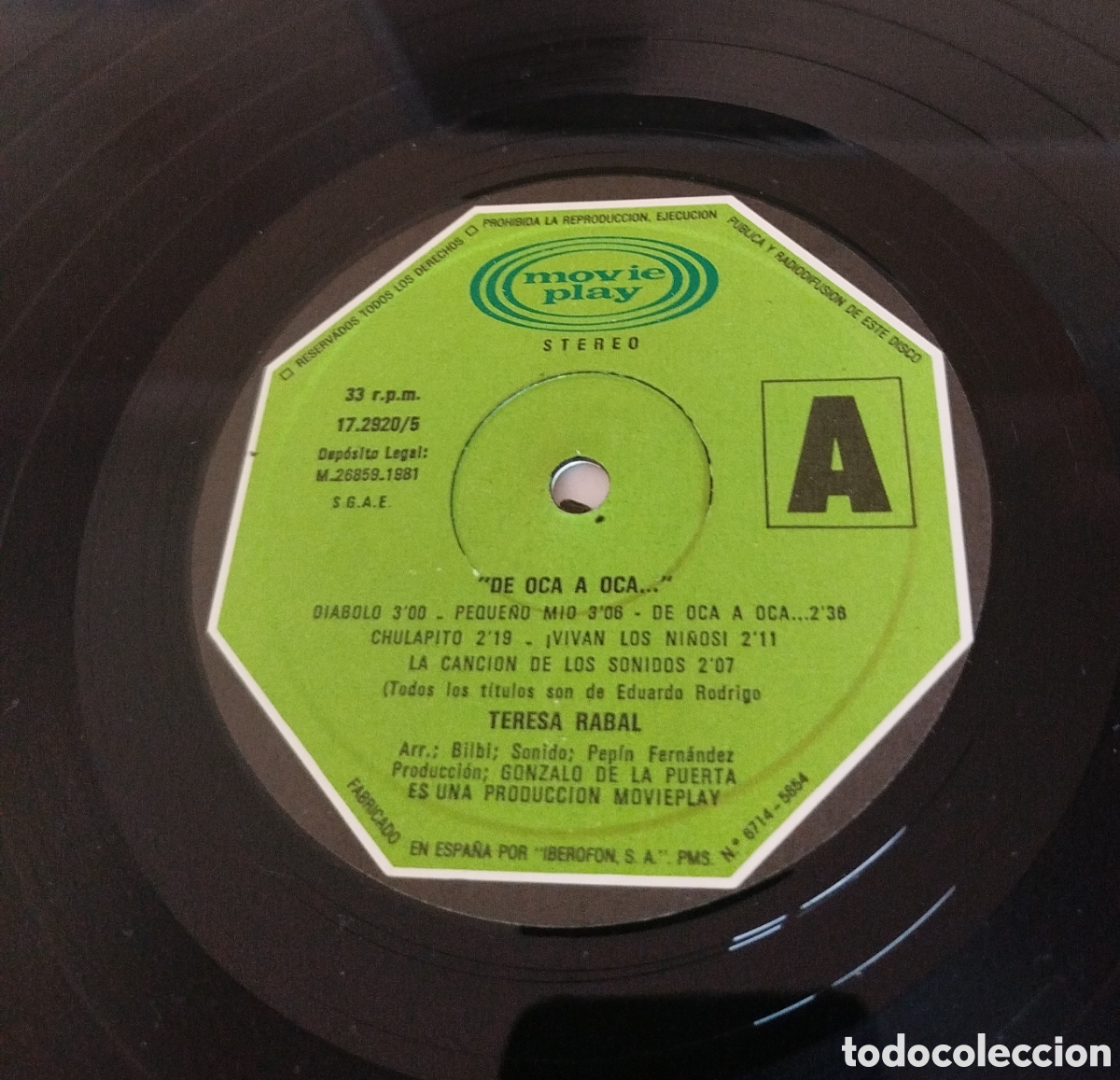 Discos de vinilo: Teresa Rabal - De Oca a Oca - Foto 3