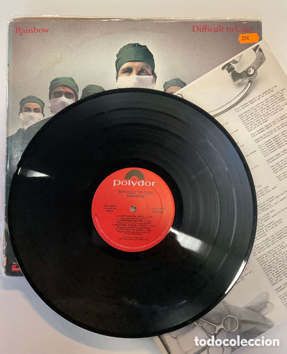 Discos de vinilo: RAINBOW. Difficult to Cure. USA. - Foto 4