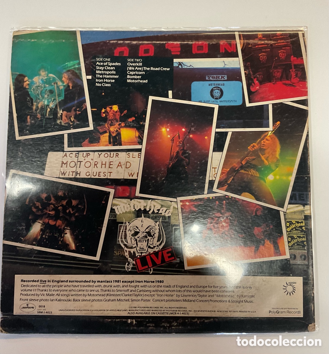 Discos de vinilo: MOTORHEAD. No Sleep Til&rsquo; Hammersmith. USA. - Foto 2