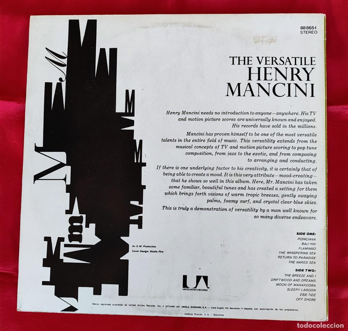 Discos de vinilo: THE VERSATILE HENRY MANCINI. - Foto 2