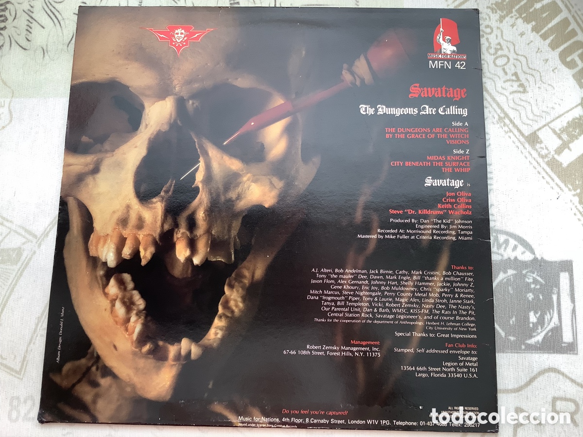 Discos de vinilo: SAVATAGE. THE DANGEROUS ARE CALLING. 1985 - Foto 2