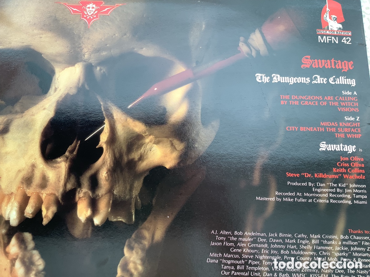 Discos de vinilo: SAVATAGE. THE DANGEROUS ARE CALLING. 1985 - Foto 3