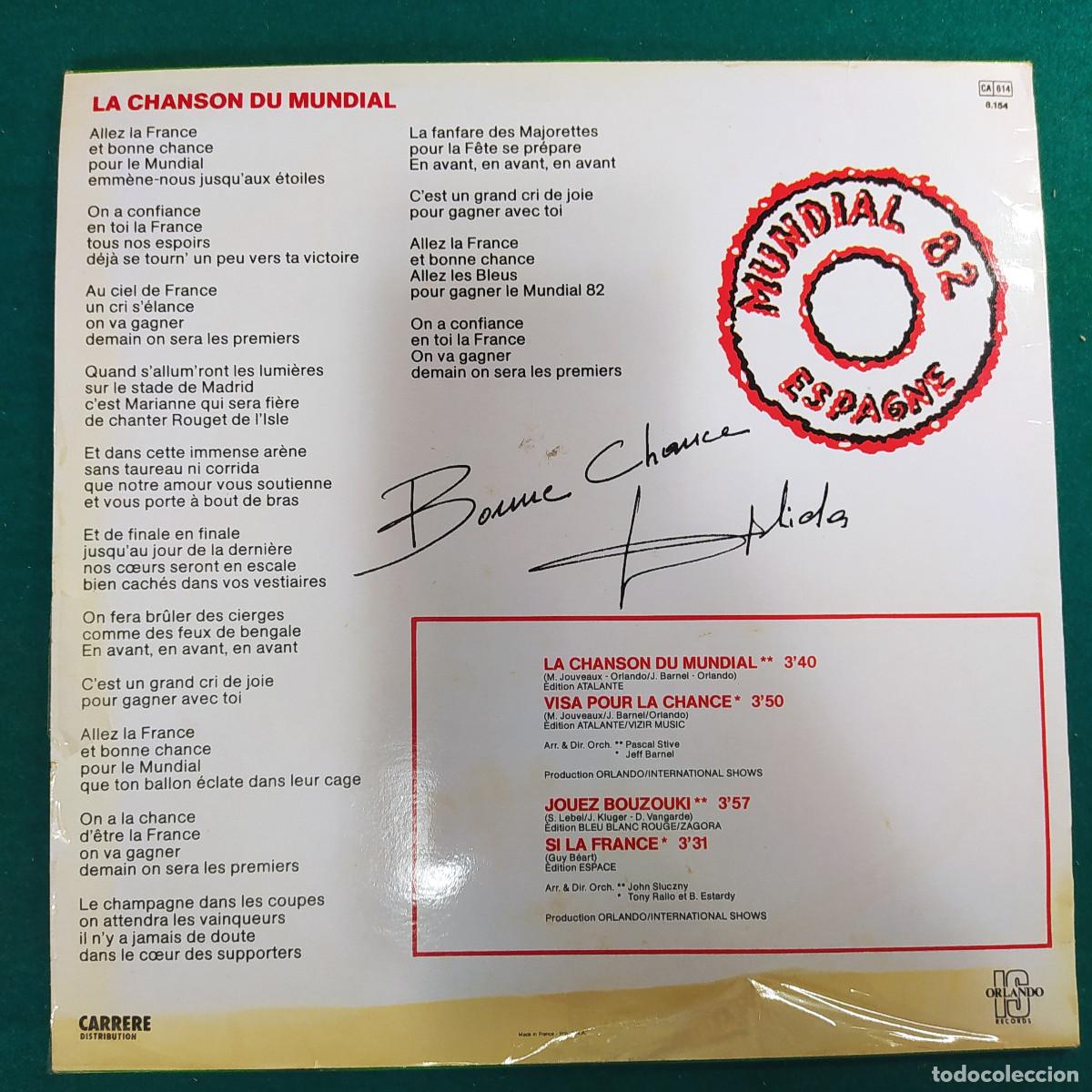 Discos de vinilo: Dalida &ndash; Disque DOr - La Chanson Du Mundial - Foto 2