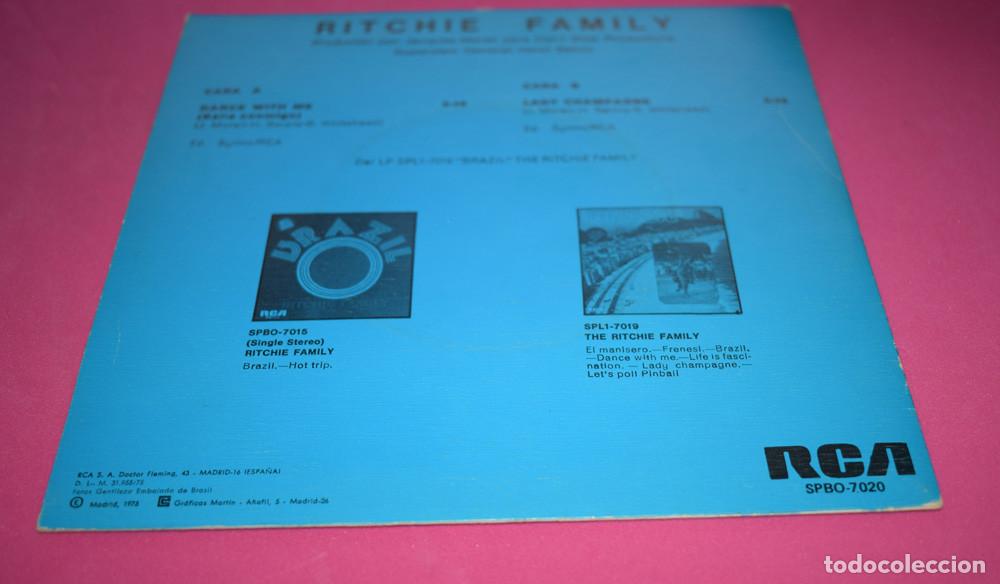 Discos de vinilo: RITCHIE FAMILY - DANCE WITH ME - SINGLE 1975 - Foto 3